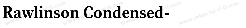 Rawlinson Condensed字体转换